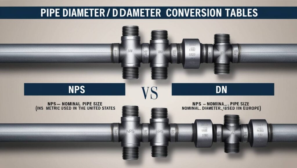 جدول تبدیل قطر لوله (Pipe Diameter Conversion Table)